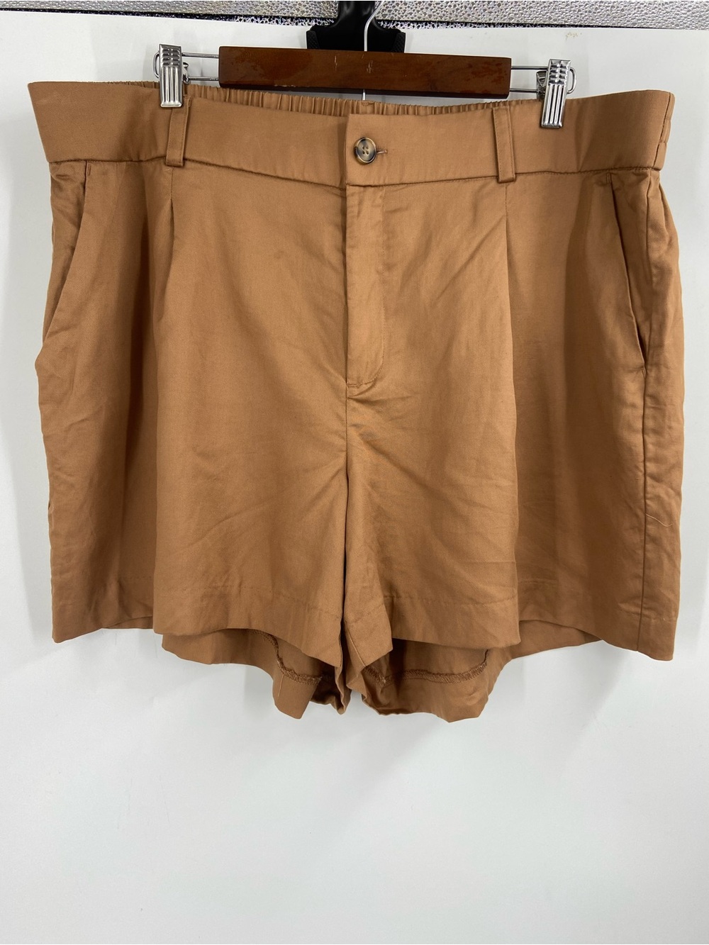 Torrid Studio Linen Short Brown Tan 18
